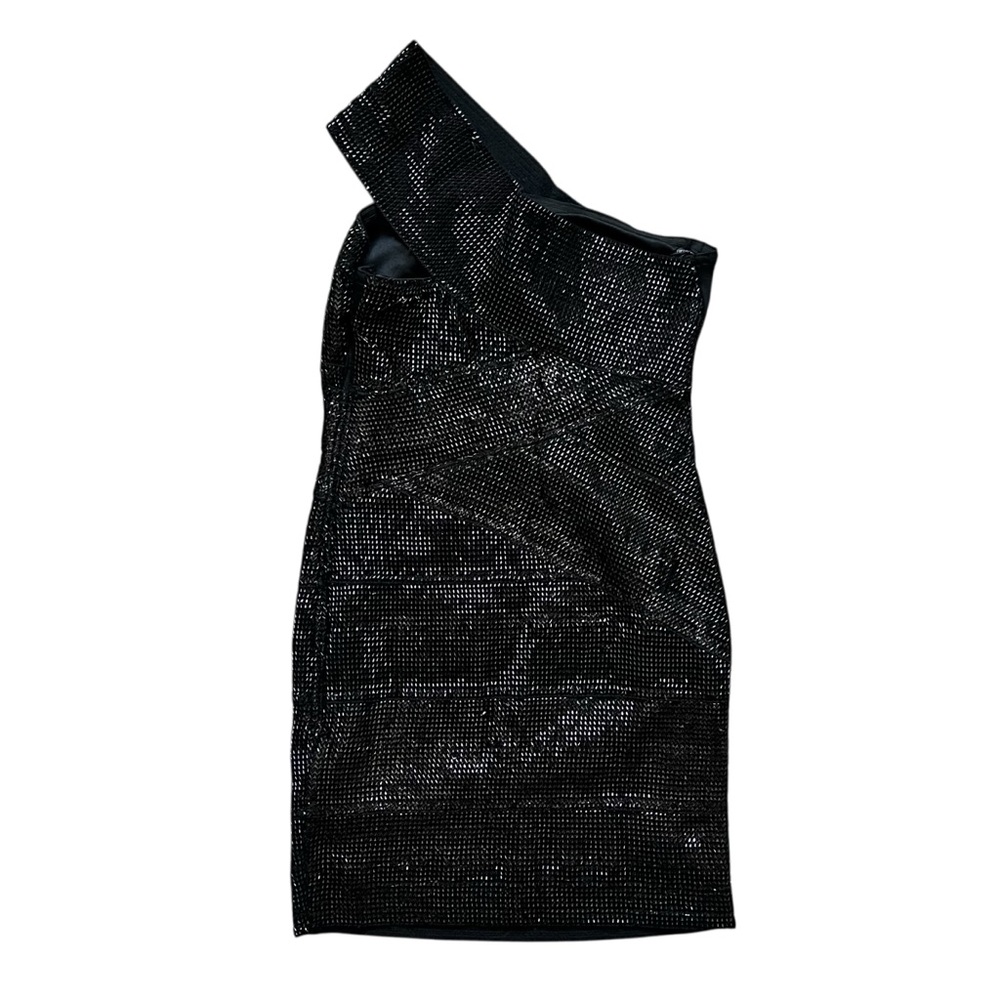 Forever 21 Shimmering Black One-Shoulder Dress Size S - Picture 4 of 6